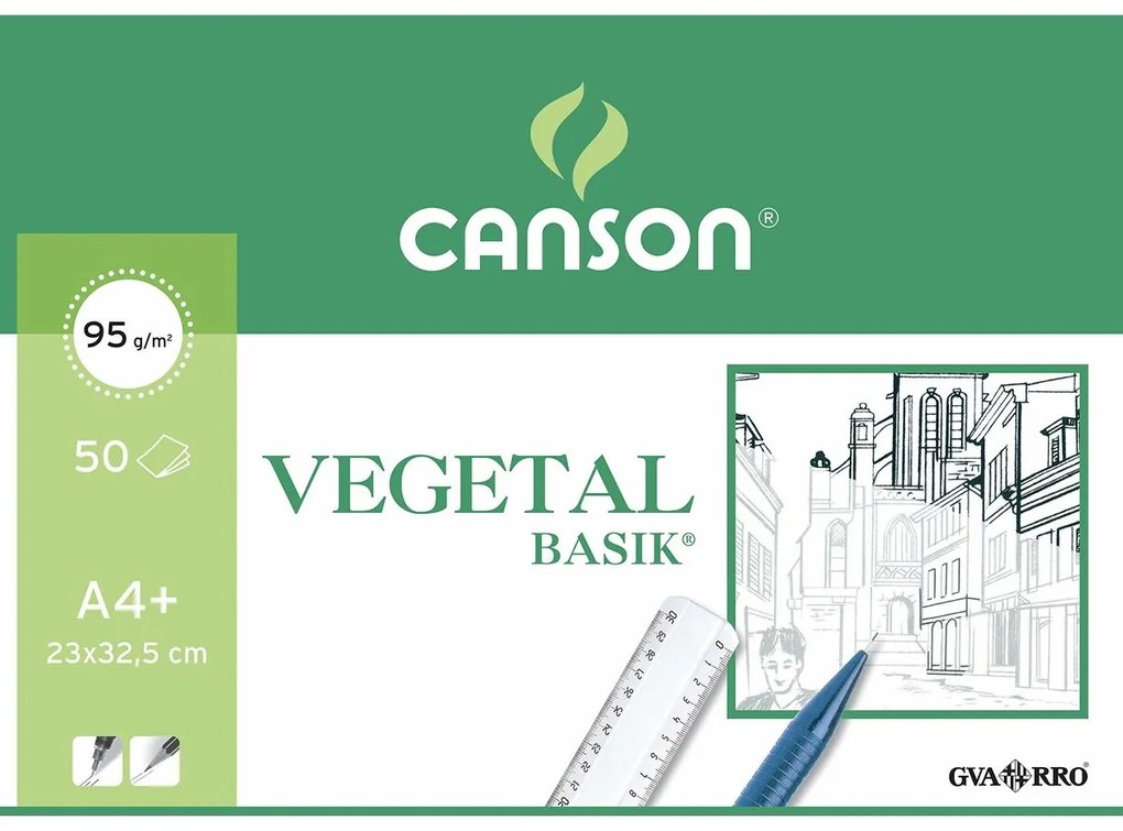 Almofada de Desenho Canson Papel Vegetal A4+ 50 Folhas (23 X 32,5 cm)