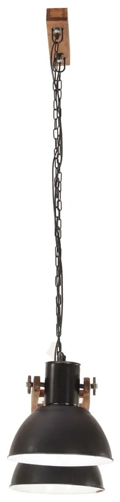 Candeeiro suspenso industrial 25 W 109 cm E27 preto