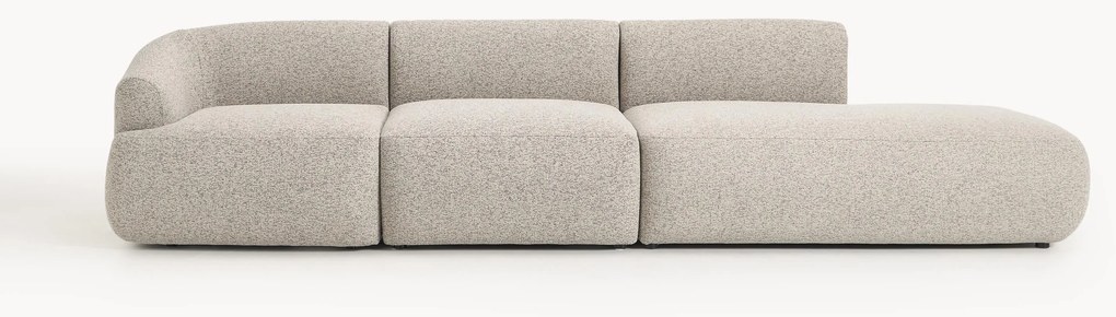 Chaise longue modular em bouclé Sofia (4 lugares)
