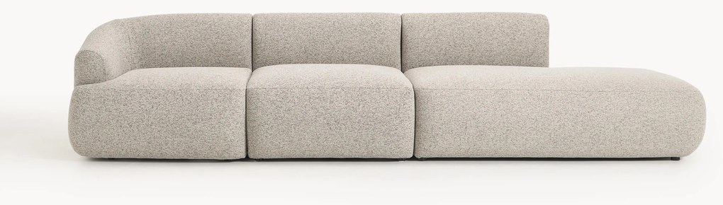 Módulo chaise longue em bouclé Sofia (2 lugares)
