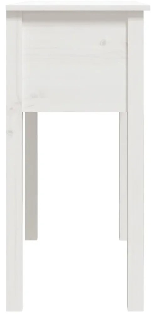 Mesa consola 70x35x75 cm pinho maciço branco