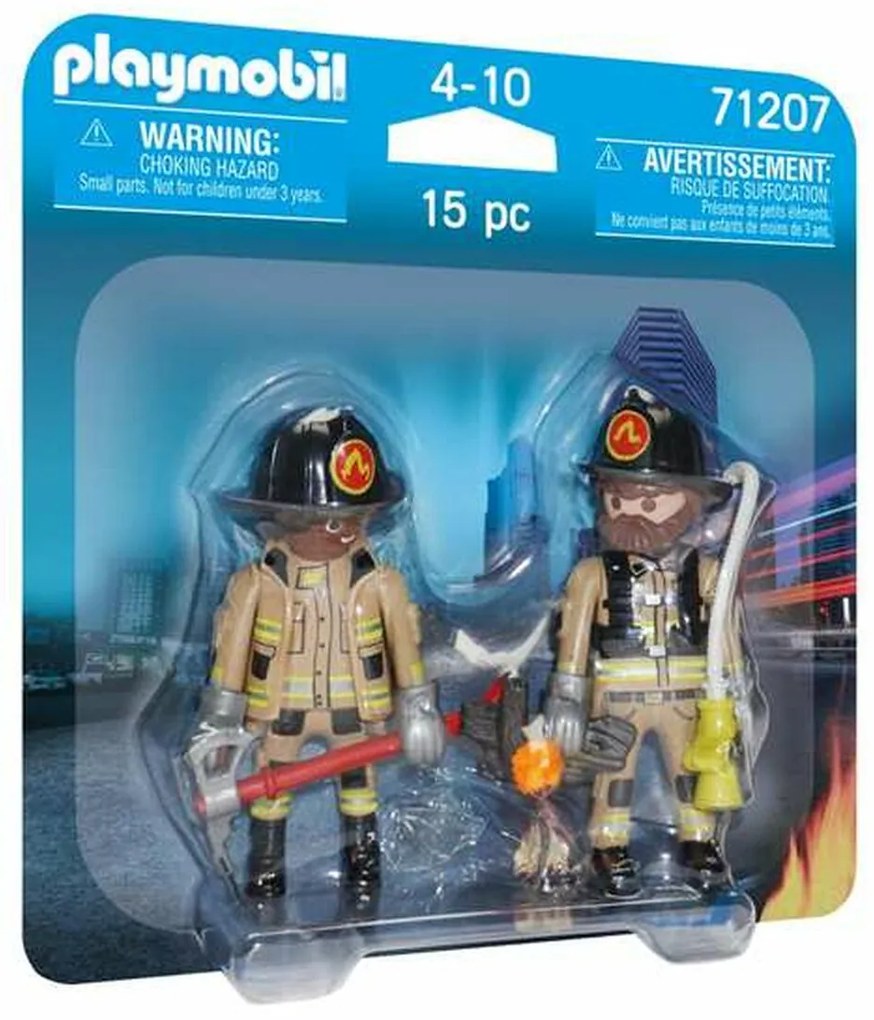 Figuras Articuladas Playmobil 71207 Bombeiro 15 Peças Duo