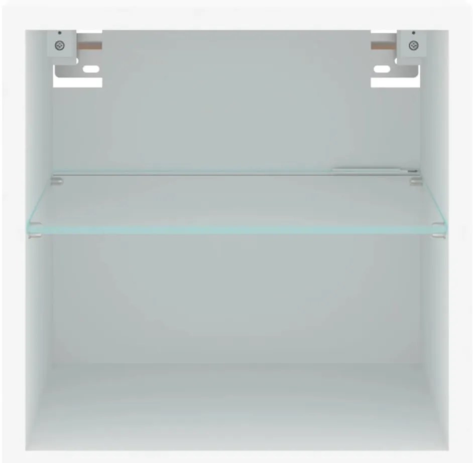 Móveis de parede p/ TV com luzes LED 2 pcs 30x28,5x30 cm branco