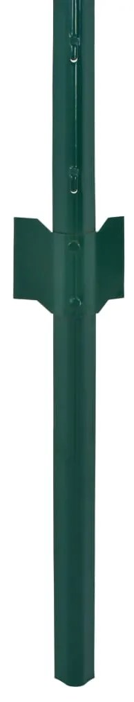 Cerca de arame com postes aço 25x0,75 m verde