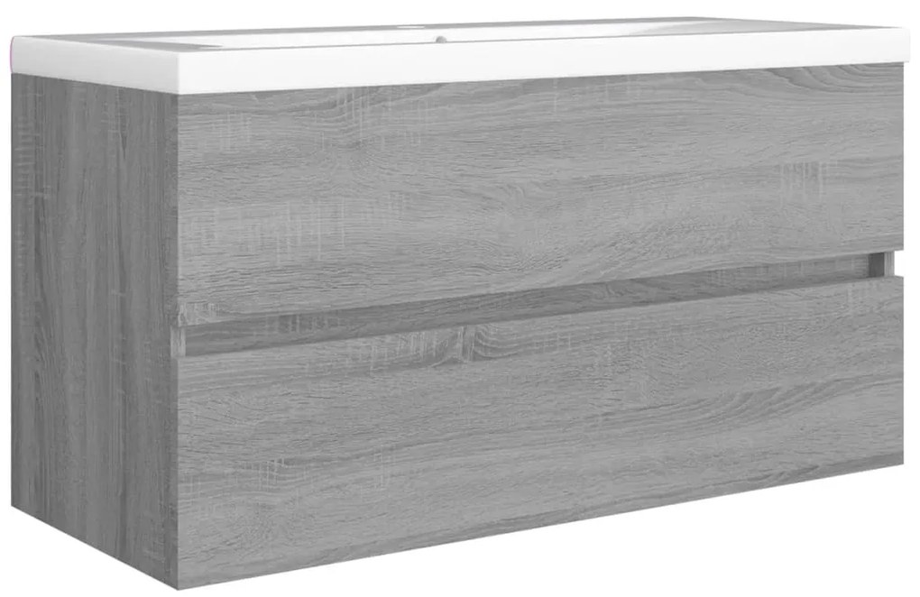 Móvel p/ lavatório 90x38,5x45 cm derivados madeira cinza sonoma