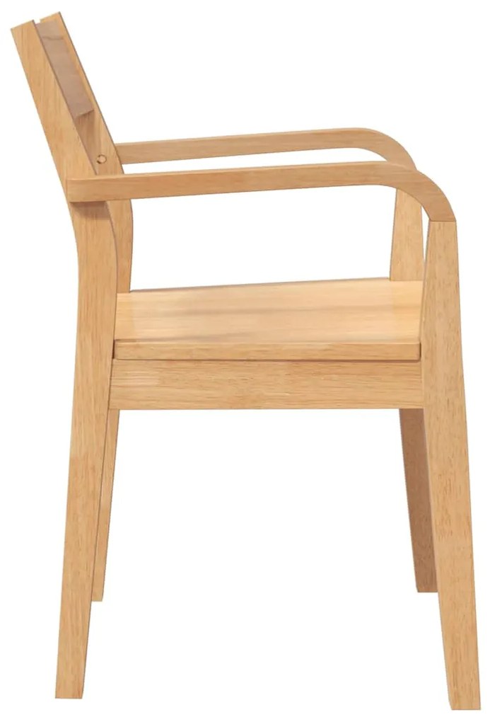 Cadeiras de jantar 2 pcs madeira seringueira maciça natural