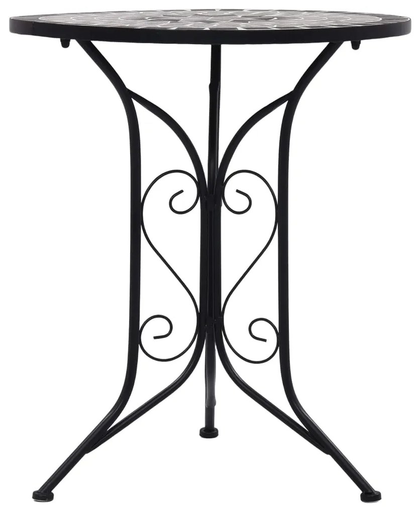 3 pcs conjunto bistro em mosaico azulejos de cerâmica cinzento