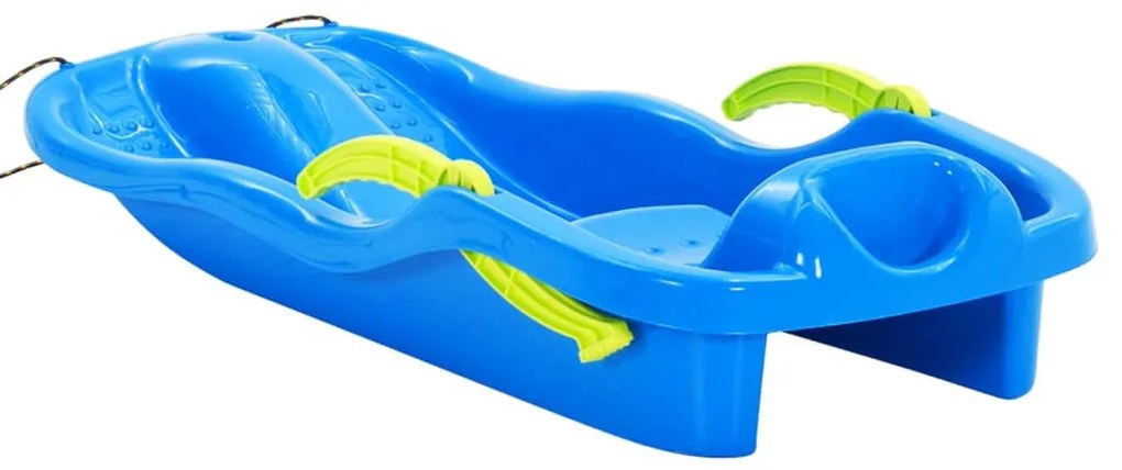 Trenó com travões 87x40x18 cm polipropileno azul