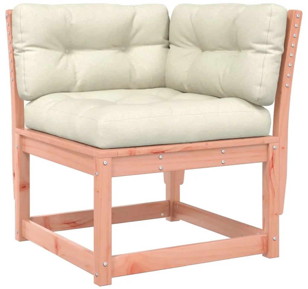 4 pcs conj. lounge jardim com almofadões madeira douglas maciça