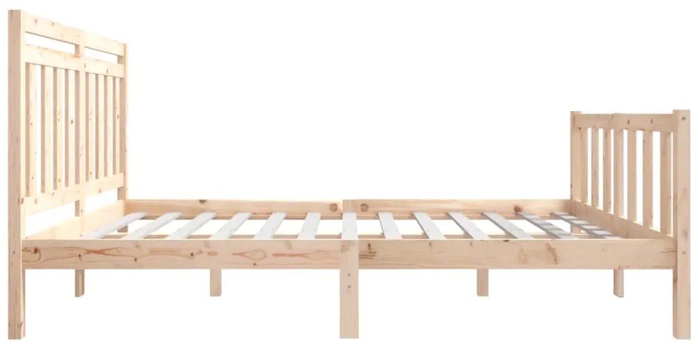 Estrutura de cama casal 135x190 cm madeira maciça