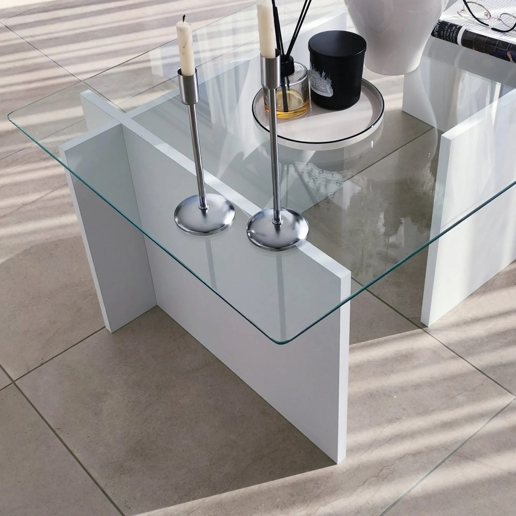Mesa de Café Escape - Branca - 105x40x65 cm
