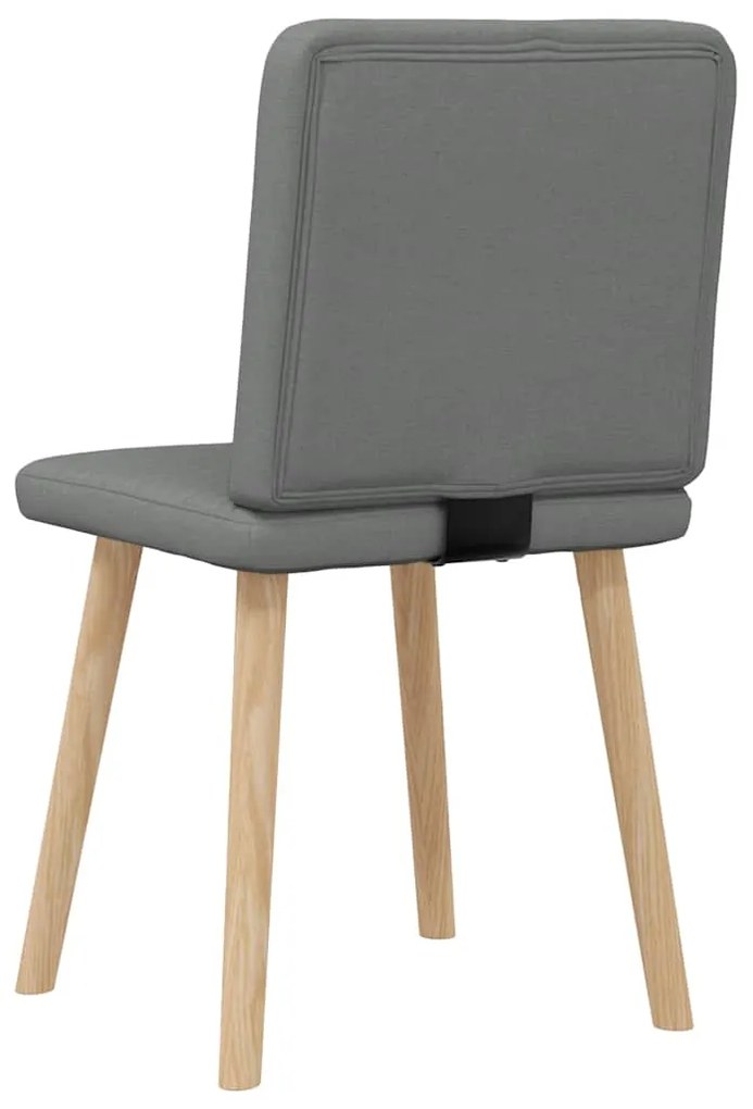 Cadeiras de jantar 2 pcs tecido cinzento-escuro