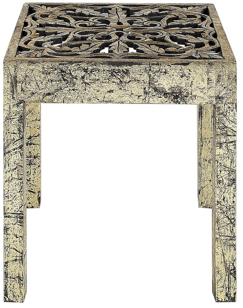Mesa de apoio em madeira preta e dourada PALASI Beliani