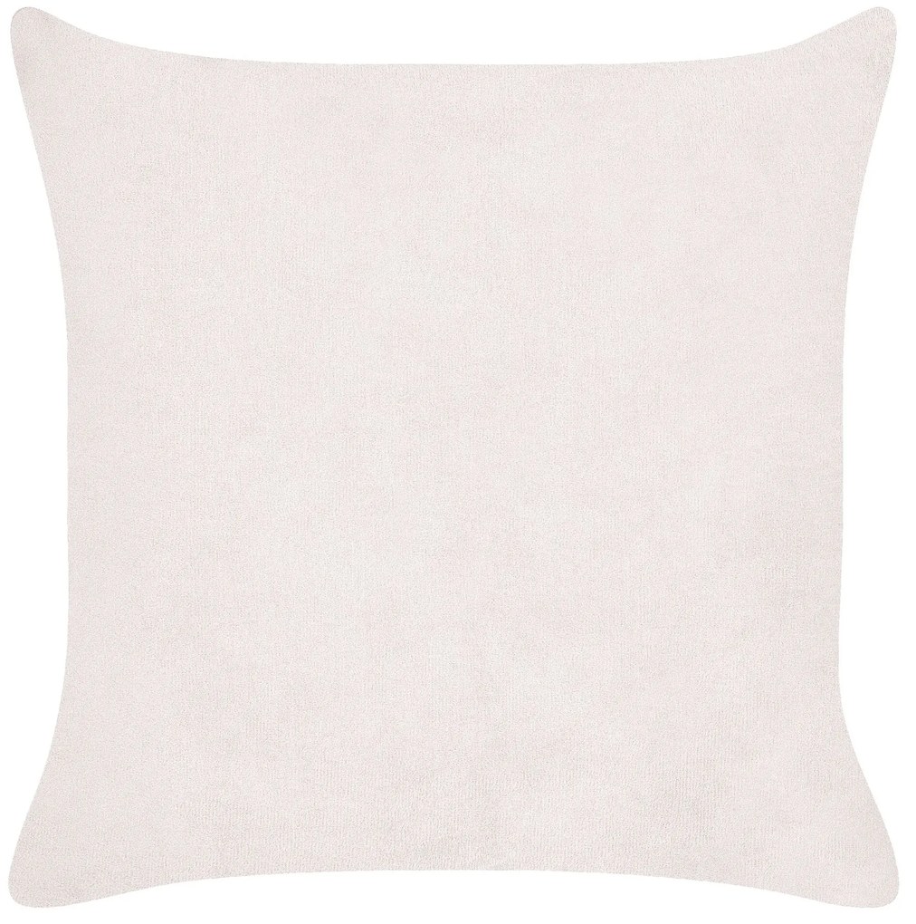 Conjunto de 2 almofadas decorativas em bombazine branca creme 43 x 43 cm MILLET Beliani