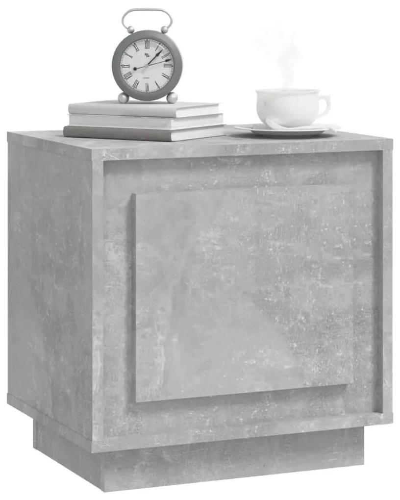 Mesa de cabeceira 44x35x45 cm derivados madeira cinza cimento