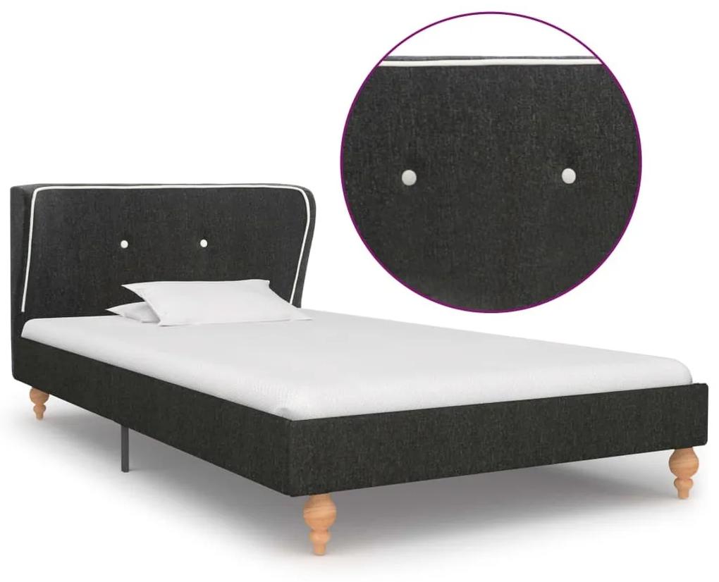 Estrutura de cama 90x200 cm serapilheira cinzento-escuro