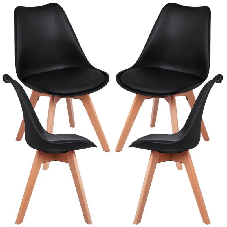 Pack 4 Cadeiras Synk Basic - Preto