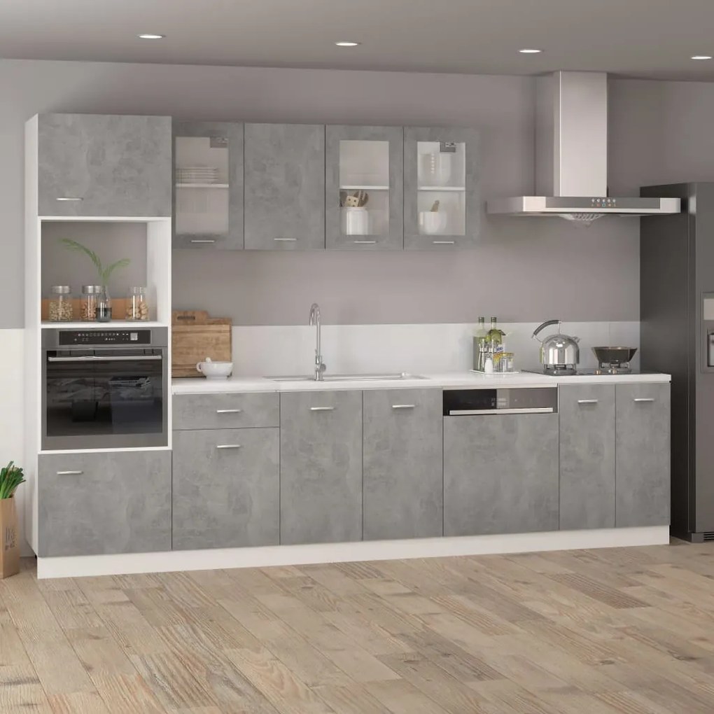 Painel máquina lavar louça “Lyon” derivados de madeira cinzento