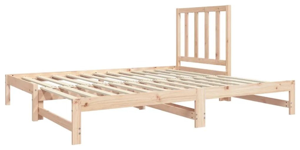 Estrutura sofá-cama de puxar 2x(90x190) cm pinho maciço