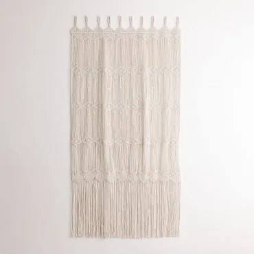 Cortina de Macramé (110x215 cm) Viorica Crema - Sklum