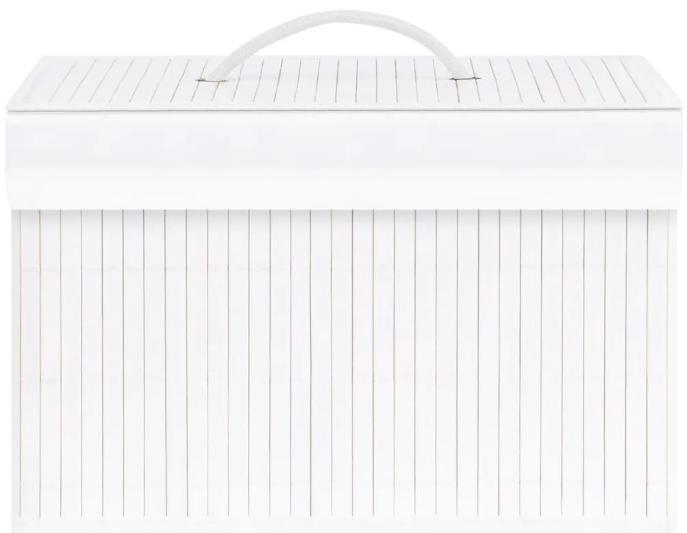 Caixas de arrumação 4 pcs bambu branco