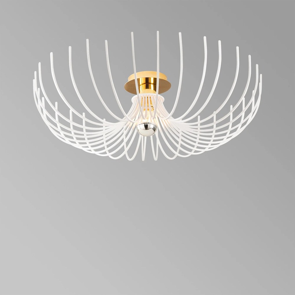 Candeeiro de Teto Aspendos – Branco – Diâmetro 56 cm