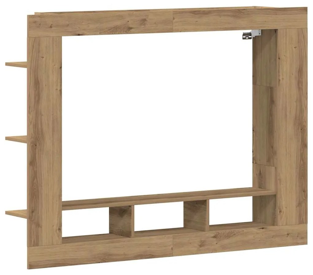 Armário de TV Wall-Mounted vidaXL Carvalho Artesanal 152x22x113 cm