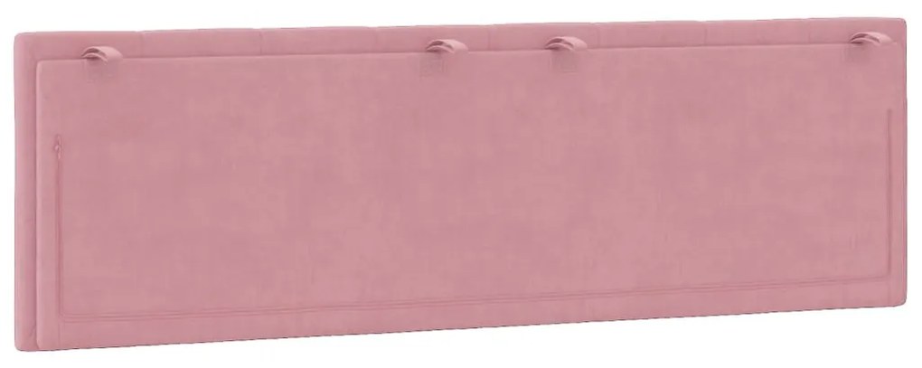 Almofadão de cabeceira 160 cm veludo rosa