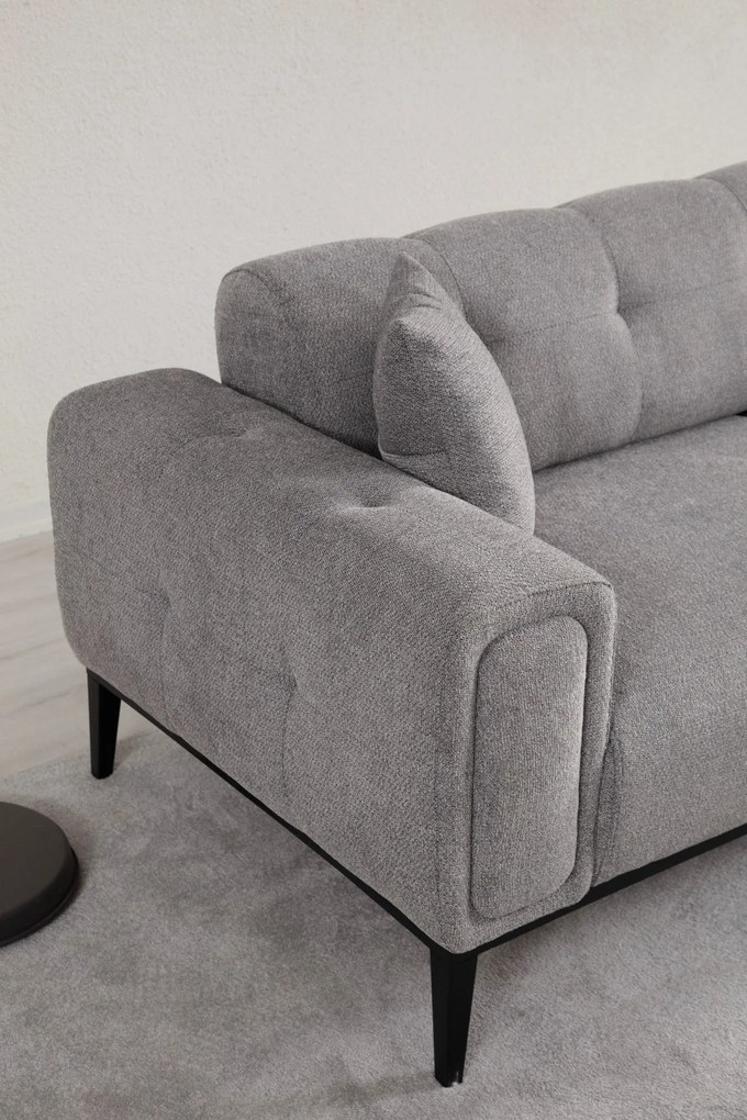 Sofá-Cama 3 Lugares Athena – Cinzento Claro – 225x92x76 cm