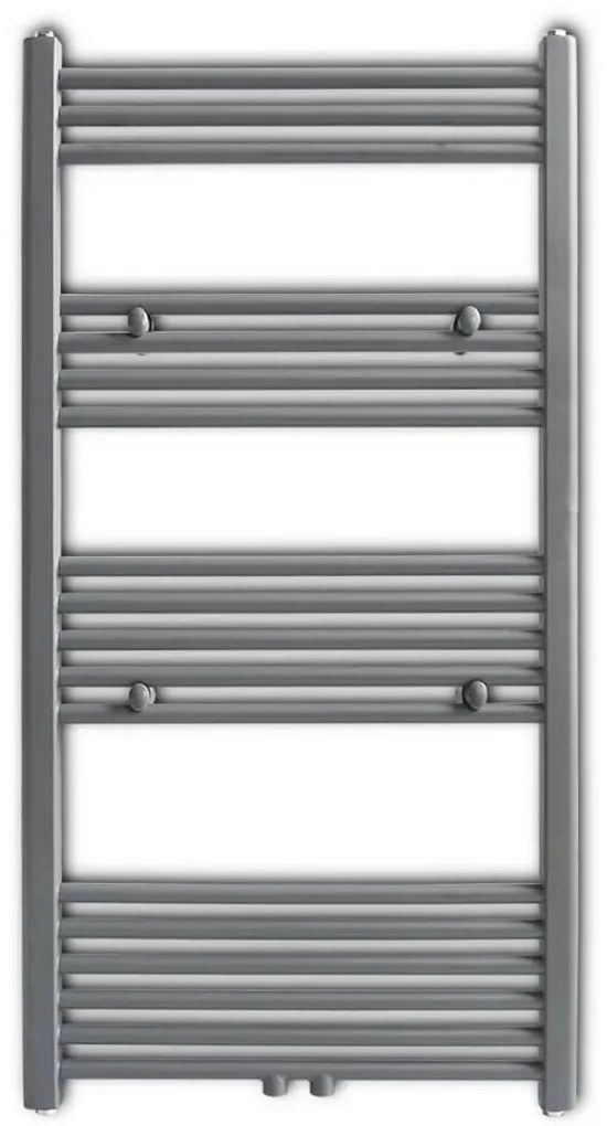 Aquecedor toalhas casa de banho liso 600 x 1160 mm cinza