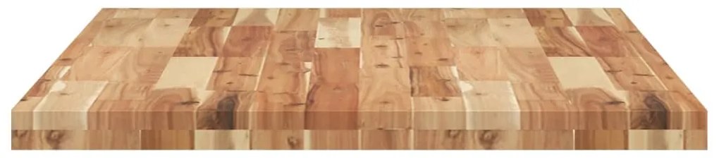 Tampo de mesa retangular 80x70x4 cm madeira de acácia maciça