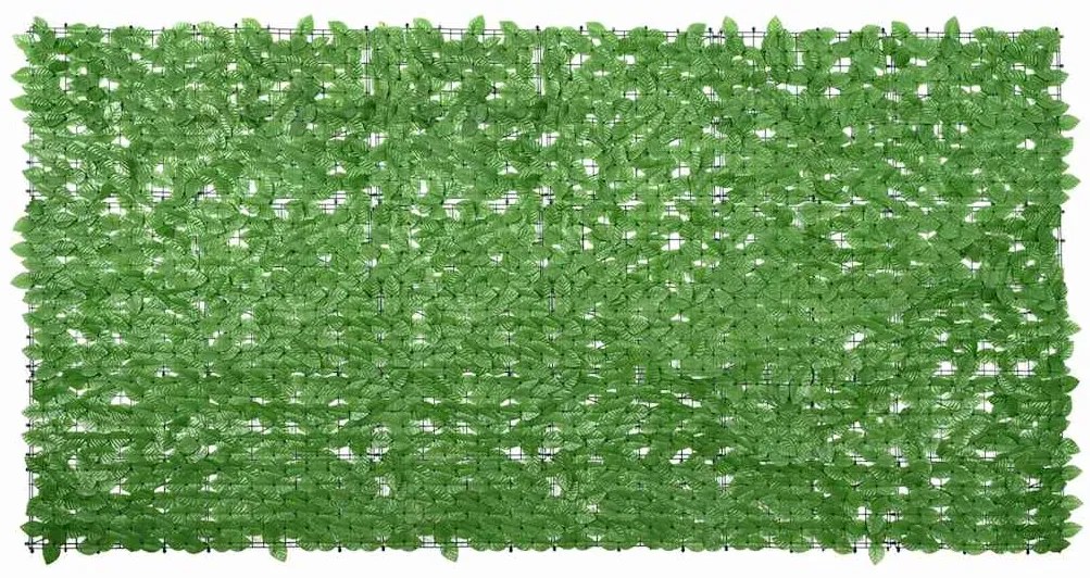 Tela de varanda com folhas verdes 300x150 cm