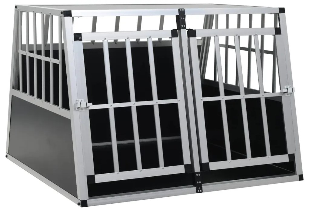 170665 vidaXL Transportadora para cães com porta dupla 94x88x69 cm
