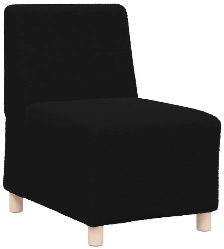Sofá Chiar 3 pcs Preto 55 x 74 x 82 cm Tecido de veludo côtelé