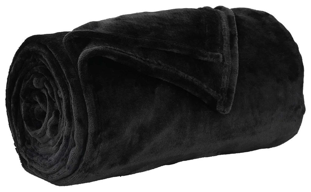 vidaXL Cobertor Preto 130 x 150 cm Lã