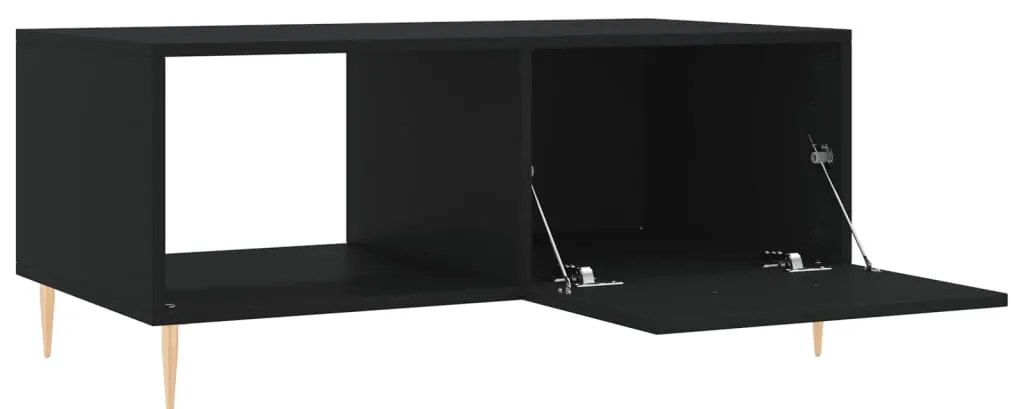 Mesa de centro 90x50x40 cm madeira processada preto