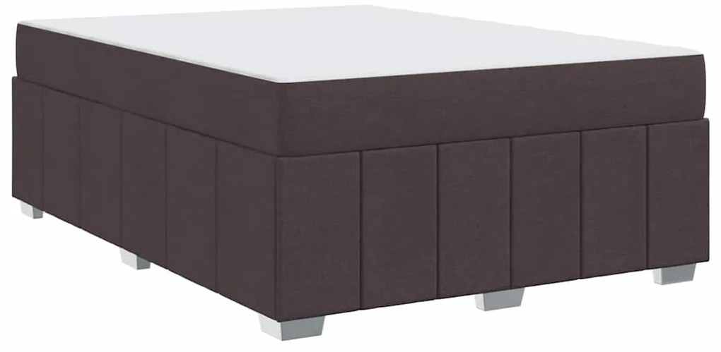Estrutura da Cama Castanho escuro 160 x 200 cm tecido