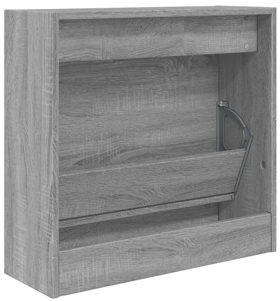Sapateira 60x21x57 cm derivados de madeira sonoma cinza