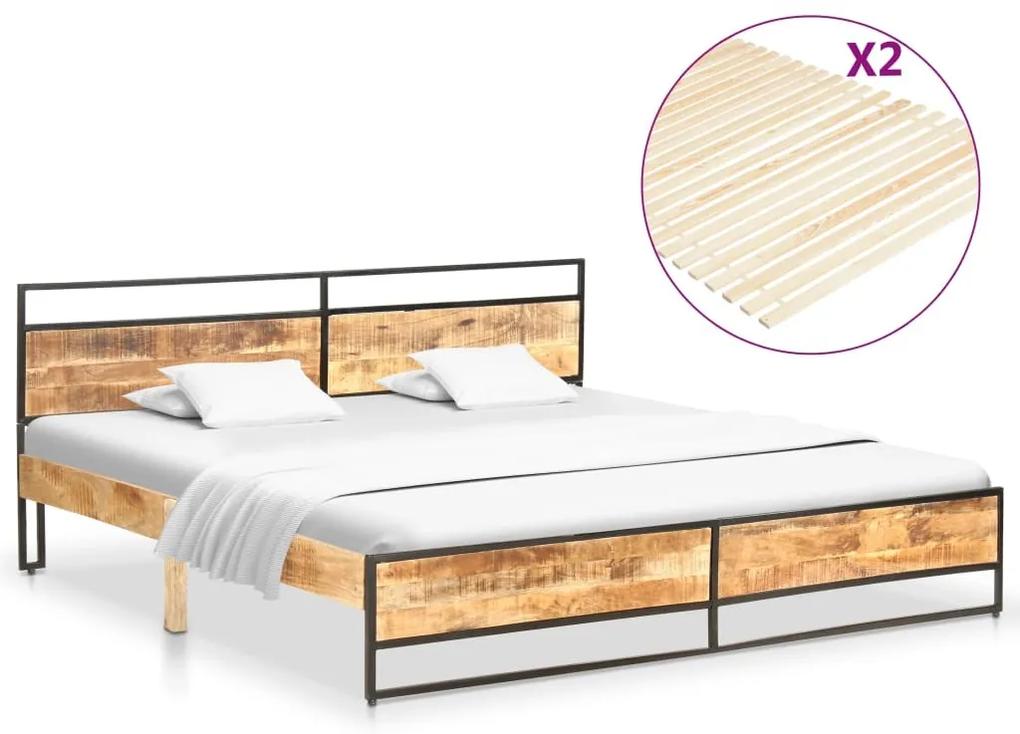 Estrutura de cama 200x200cm madeira de mangueira e pinho maciça