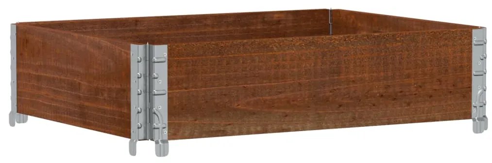 Vaso/floreira para jardim 80x60 cm pinho maciço castanho