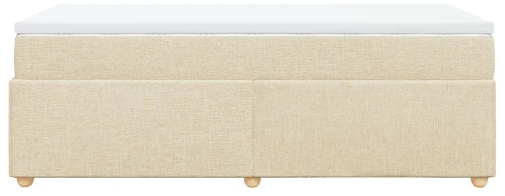Cama com molas/colchão 90x190 cm tecido cor creme