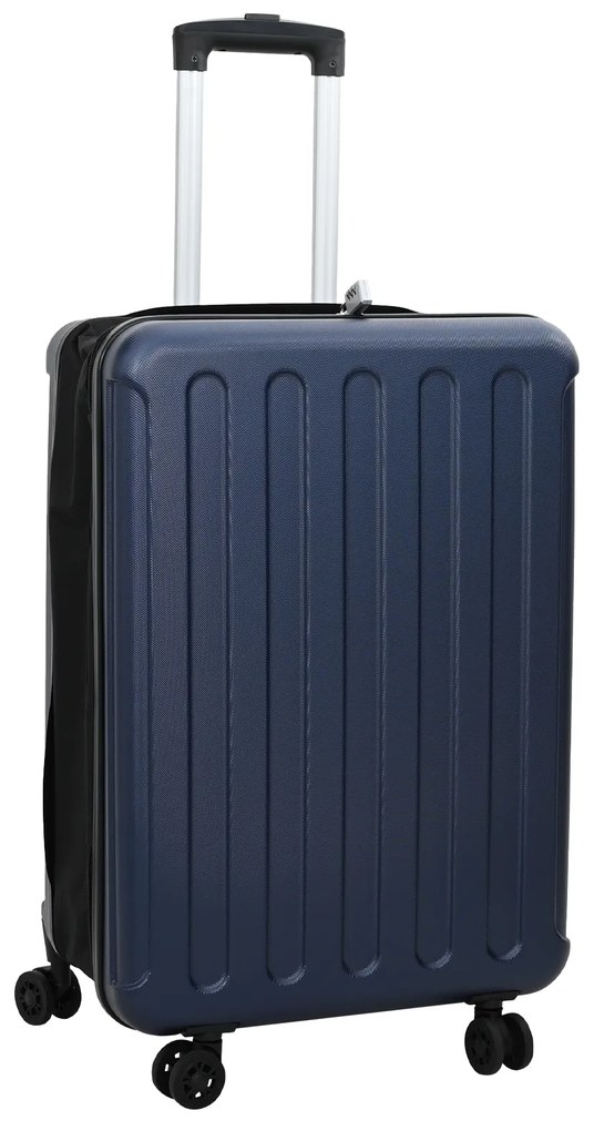vidaXL Mala Dobrável Hard Shell 24'' Azul Escuro 43x27x66 cm ABS