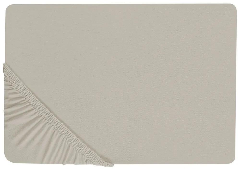 Lençol-capa em algodão taupe 90 x 200 cm JANBU Beliani