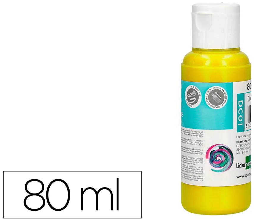 Pintura Acrilica Frasco de 80 Ml Amarelo