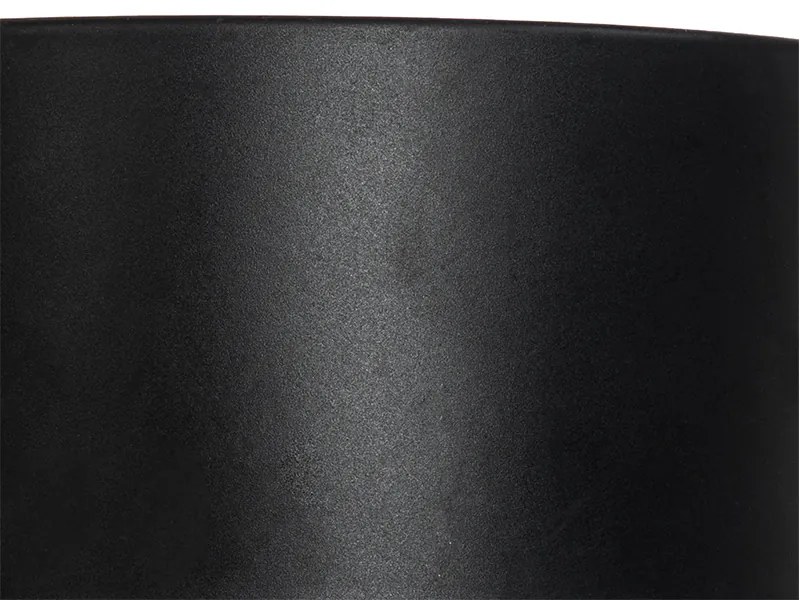 Candeeiro de teto moderno preto com vidro fumê - Stiklo Moderno