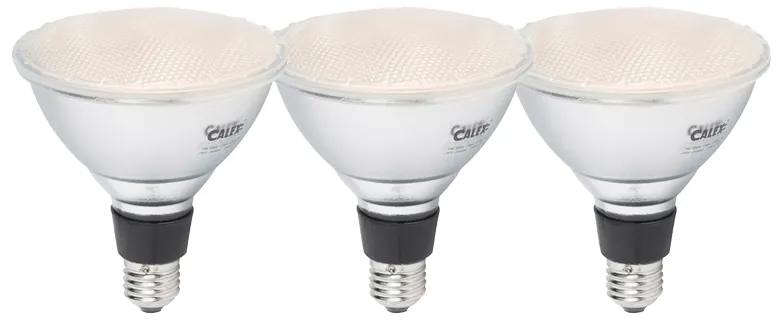 Conjunto de 3 lâmpadas LED de 12 cm E27 15W 1250 lúmen branco quente 3000K