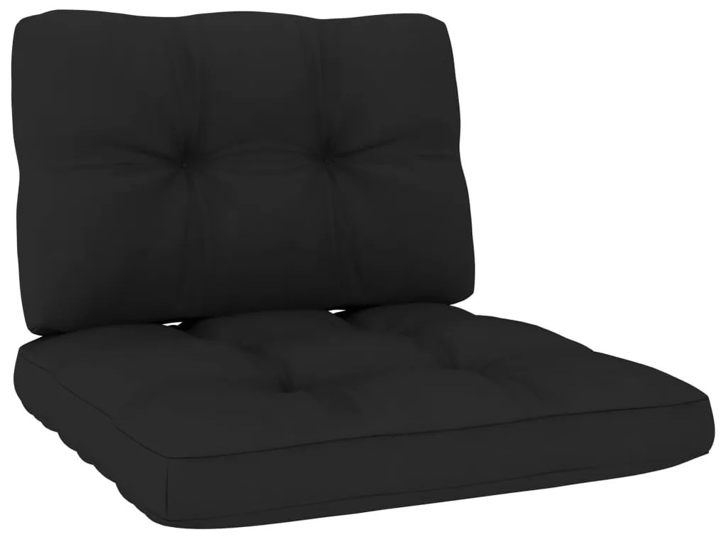 3 pcs conjunto lounge de jardim com almofadões pinho impregnado