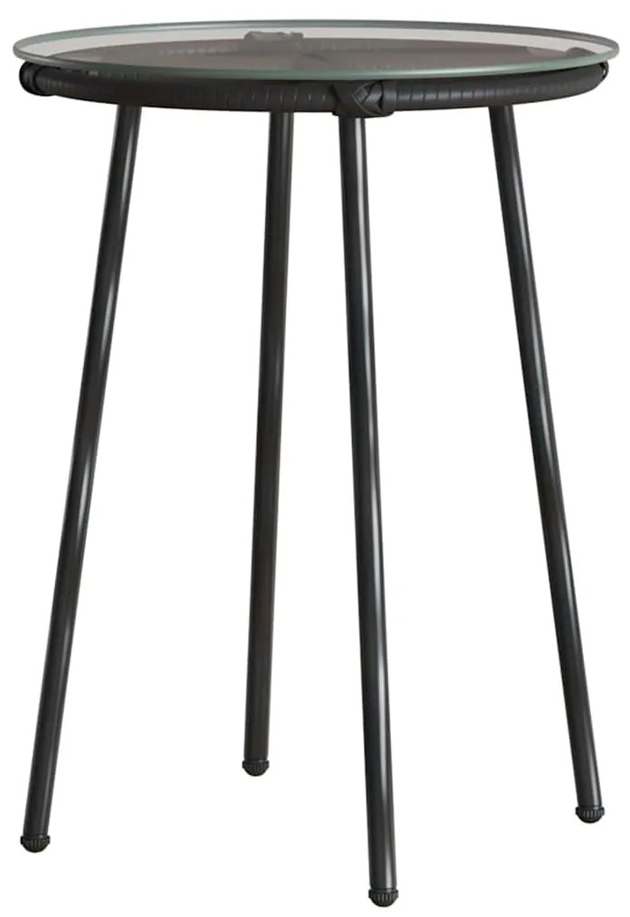Conjunto de Jantar para Jardim 3 pcs Preto, Antracite