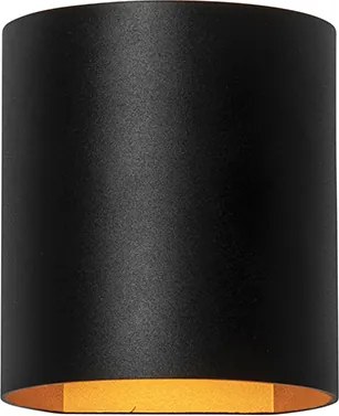 Candeeiro de parede inteligente preto com latão incl. Wifi G9 - Sabbio