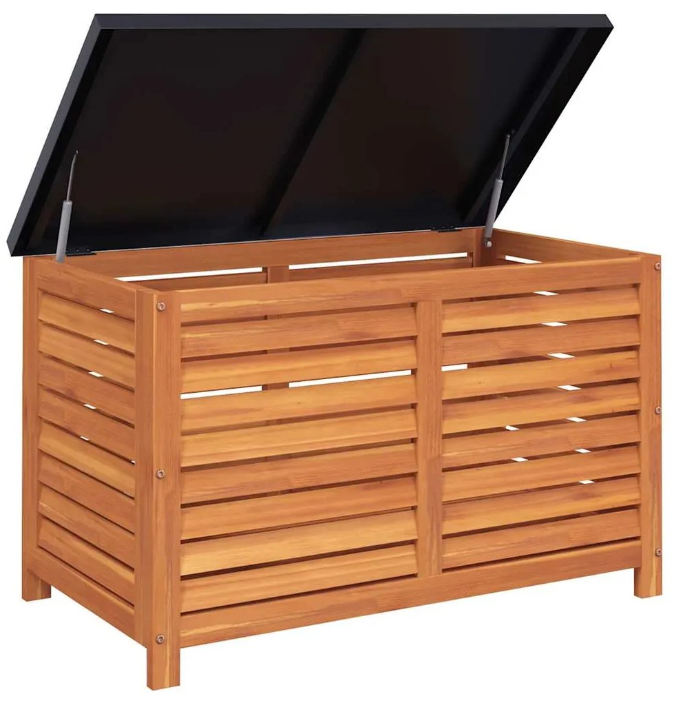 Caixa de arrumação para jardim 90x48x55 cm eucalipto maciça